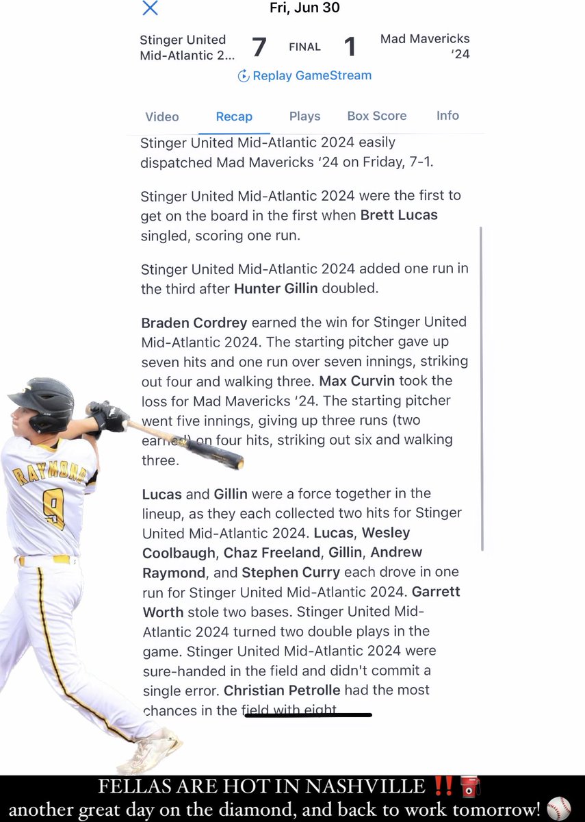 HOW AB THAT WIN 🏆 <a href="/MusicCityBB/">Music City Classic</a> 
what a day for our 17U boys in Nashville!

// <a href="/GillinHunter/">Hunter Gillin</a> @CordreyBraden <a href="/brettlucas05/">Brett Lucas</a> <a href="/ChazFreeland18/">Chaz Freeland</a> <a href="/Curry01S/">Stephen Curry</a> <a href="/WesCoolbaugh/">Wes Coolbaugh</a> <a href="/GarrettWorth8/">Garrett Worth</a> <a href="/CPetrolle/">Christian Petrolle</a> <a href="/8Nickdeli/">Nick</a> @coachlowry301 <a href="/GillinHeat/">CoachG@StingerUnited</a>