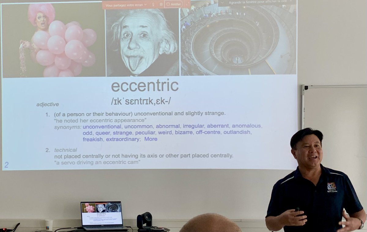 jb_morin's tweet photo. Very cool and “Eccentric” talk by Prof Ken Nosaka from @EdithCowanUni 🇦🇺🌏 at our Lab seminar today 🤝
@LIBM_lab @Univ_St_Etienne @saint_etienne_ @IRMIS_StEtienne 

Thanks for the TimTams !!!! 😋🍪☕️ https://t.co/1hHwZnuYQL