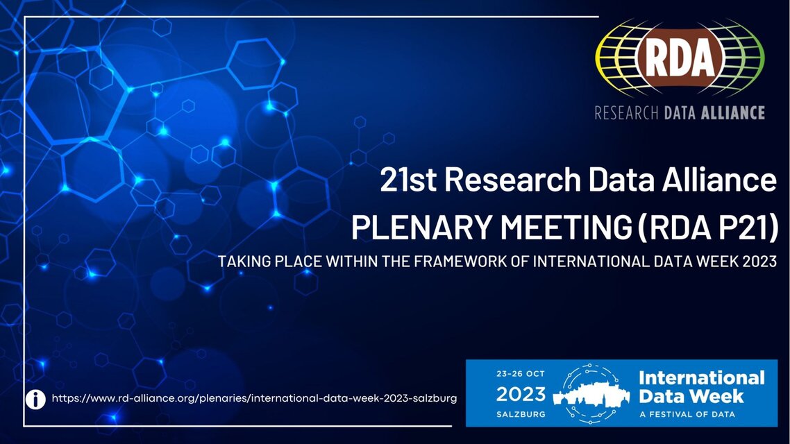 #RDAPlenary 21 Call for Posters is Open! 
📅23-26 October, 2023
📍Salzburg, Austria
Don’t delay, submit your application today!
🏴󠁡󠁲󠁭󠁿bit.ly/3NRJYaG