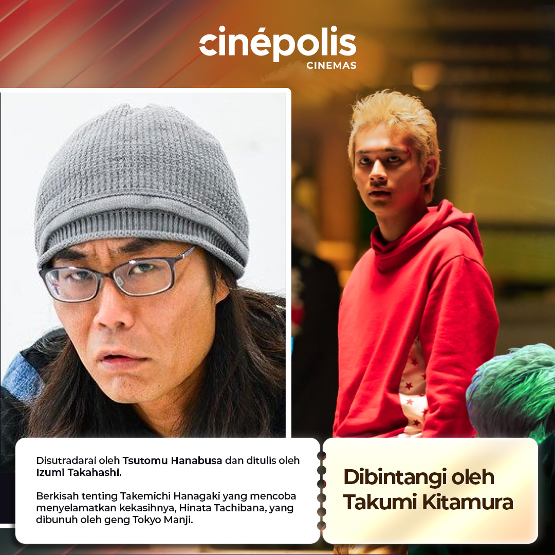 cinepolisID's tweet image. Fakta Tokyo Revengers 2 apa lagi yang kamu ketahui? Yuk komen di bawah!

Ayo buruan saksikan sebuah perjalanan takdir yang kembali diperjuangkan dalam ##TokyoRevengers2: Bloody Halloween - Destiny.

Buruan book tiket nontonmu di website dan aplikasi Cinépolis Indonesia.