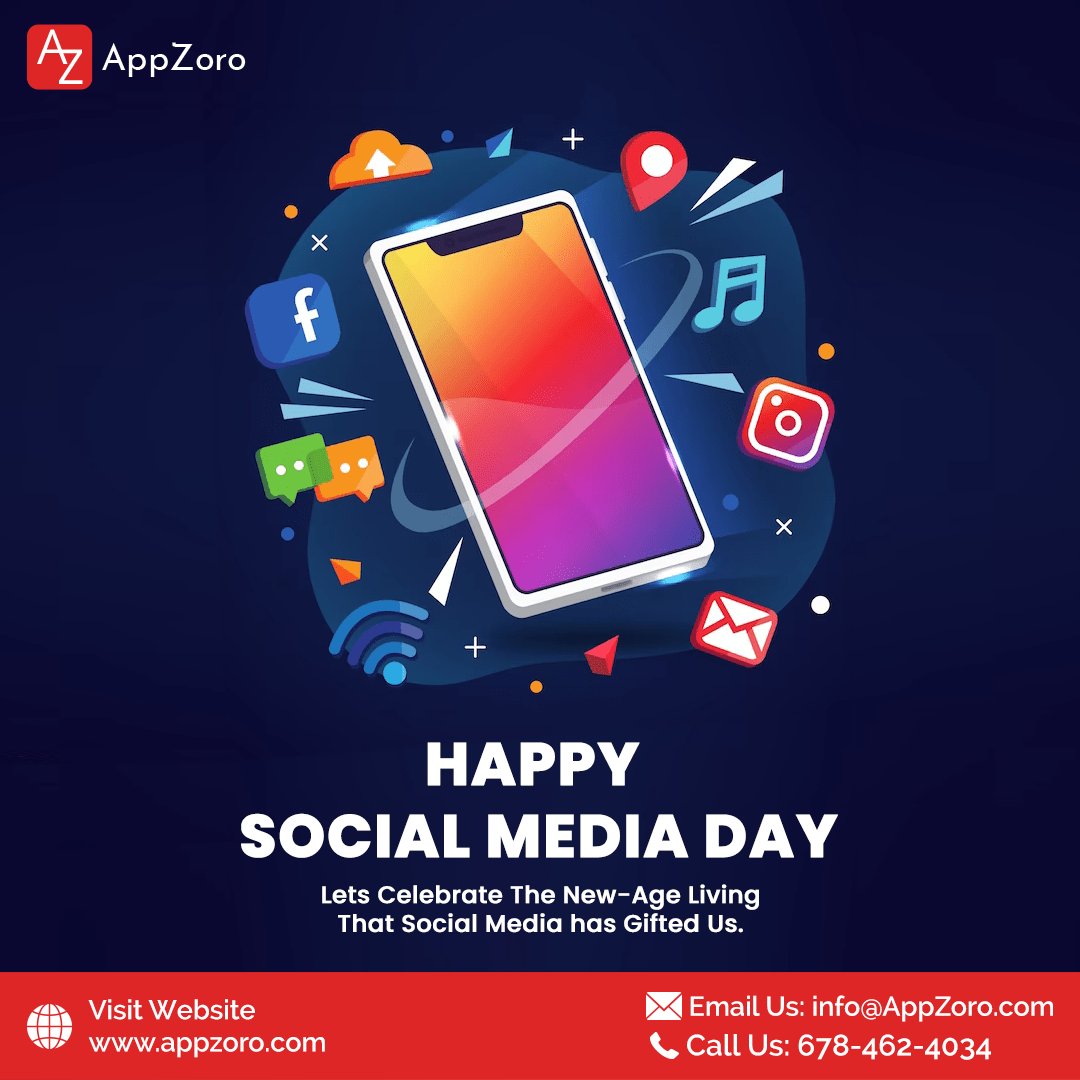 Happy Social Media Day! 🥳 Today, we celebrate the power of connection, inspiration, and community that social media brings into our lives. Make your online presence with appzoro.com on this #worldsocialmediaday.

#socialmediaday2023 #connectionsmatter #letsgetsocial