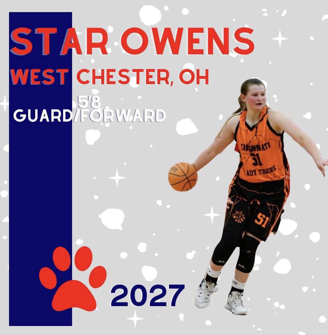 Join us in welcoming our CLASS OF 2027🐾

Name: Star Owens
HS: Lakota West
Hometown: West Chester, OH
Major: Nursing
Why Hiram?: Hiram felt like home to me right when I stepped on campus &amp; is a place where I can see myself grow as a person &amp; athlete.

#hcwbb #family #classof2027