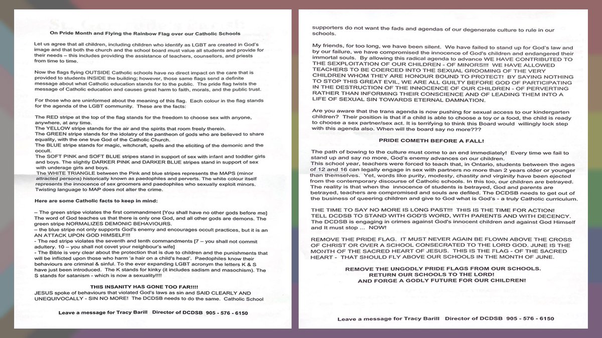 neilbuddel's tweet photo. Catholic priest issues non-apology 4 offensive flyer, but not the abhorrent lies designed 2 incite hate against #LGBTQ folks (eg: support pedophilia). Also, not his first act of #queer hatred. #Pride @PrideToronto @CityNewsTO @CBCNews @CTVToronto @archtoronto @DurhamCatholic https://t.co/uChRKi4Ym8