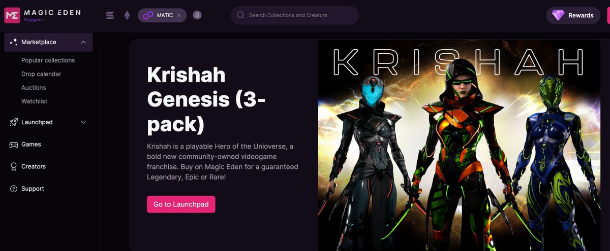 GM  ☀️ 

Claim your Krishah in packs of 3 with guaranteed Legendary, Epic or Rare (LER)!

Live in 4 hours on <a href="/MagicEden/">Magic Eden 🪄</a> 🙏