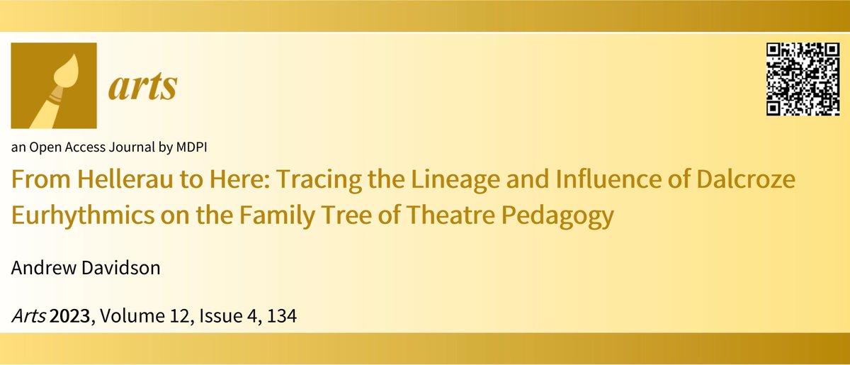 drewdafydd's tweet photo. Trace the family tree of #theatrepedagogy back to the days of #Hellerau and #DalcrozeEurhythmics. Free full-text of my latest article is available now!
https://t.co/1fRQZSewZm
https://t.co/H3Wyn4ssvI #Stanislavski #Laban #Copeau #YatMalmgren #MeisnerTechnique #Viewpoints https://t.co/tHjUWrthOl