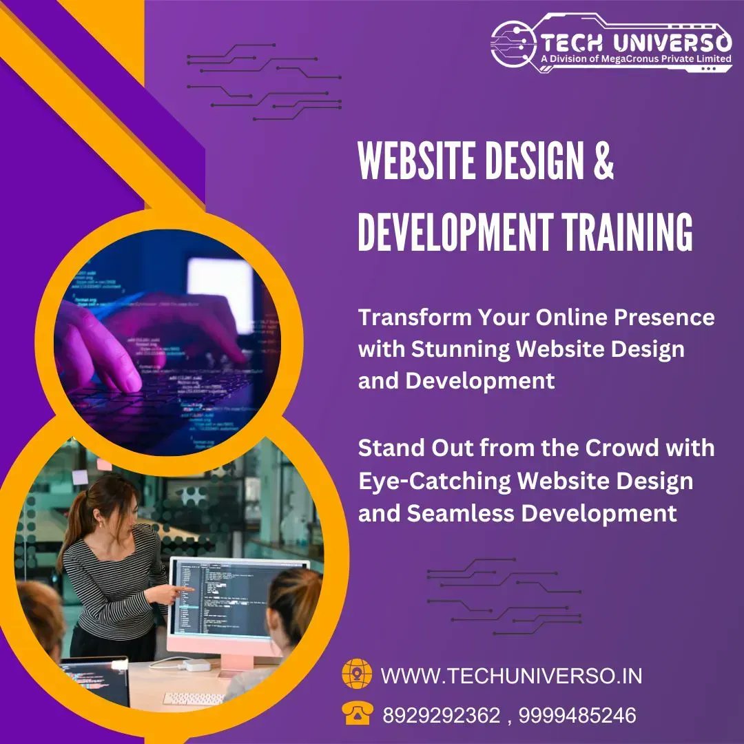 Tech_Universo_'s tweet image. Unleash Your Creativity and Master the Art of Website Design & Development with Our Cutting-Edge Training Program. Learn HTML, JavaScript, and Responsive Design Principles to Build User-Friendly and Mobile-Optimized Websites. #website_design #website_development #techuniverso