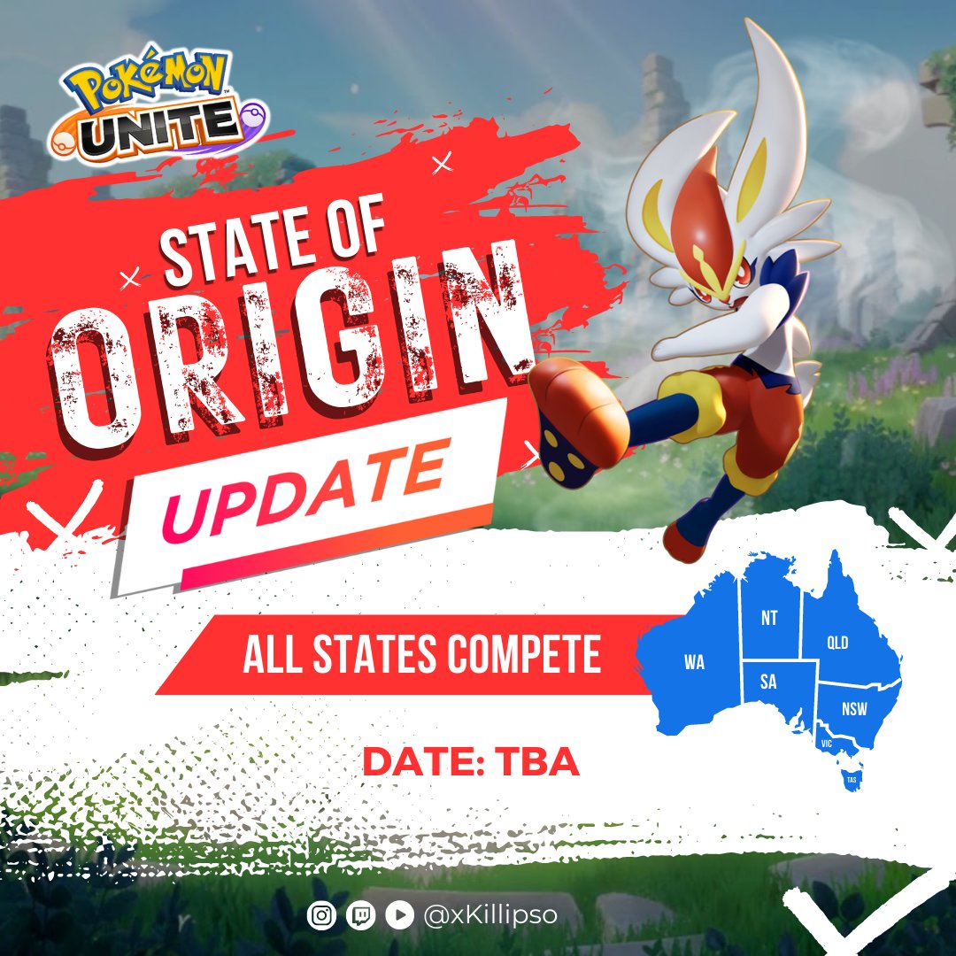 **OC State of Origin Update**

For those that are interested. Below is going to be a google doc. 

Please fill it out. We'll need 100% accurate numbers ASAP so we can determine player numbers and interest. 

forms.gle/Si7FVBehbytMTk…

#PokemonUNITE #StateofOrigin #OC