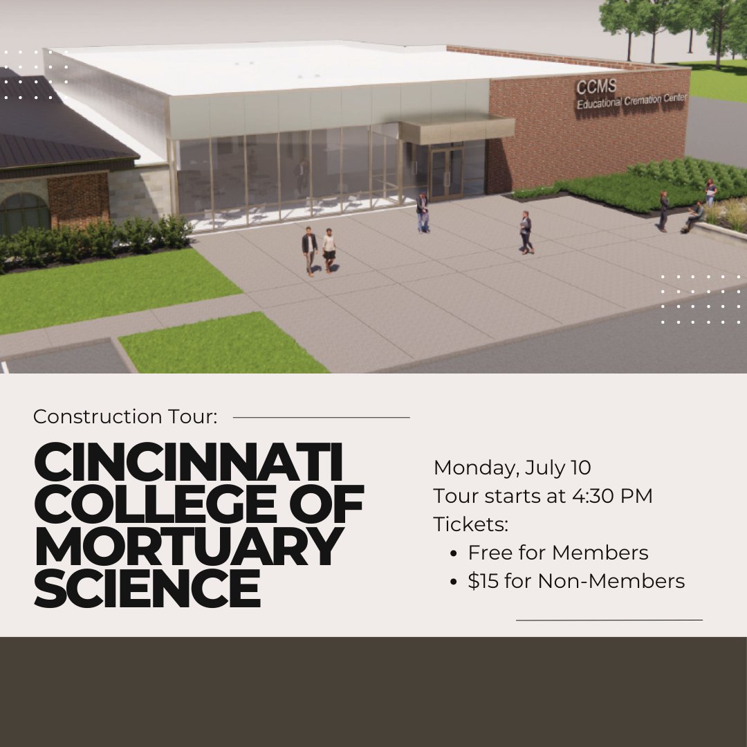 Experience the new state of the art Educational Crematory Center at the Cincinnati College of Mortuary Science! Tour is Monday, July 10 at 4:30 pm. 

Tickets are available on our website: designlearnandbuild.org/upcoming-event…