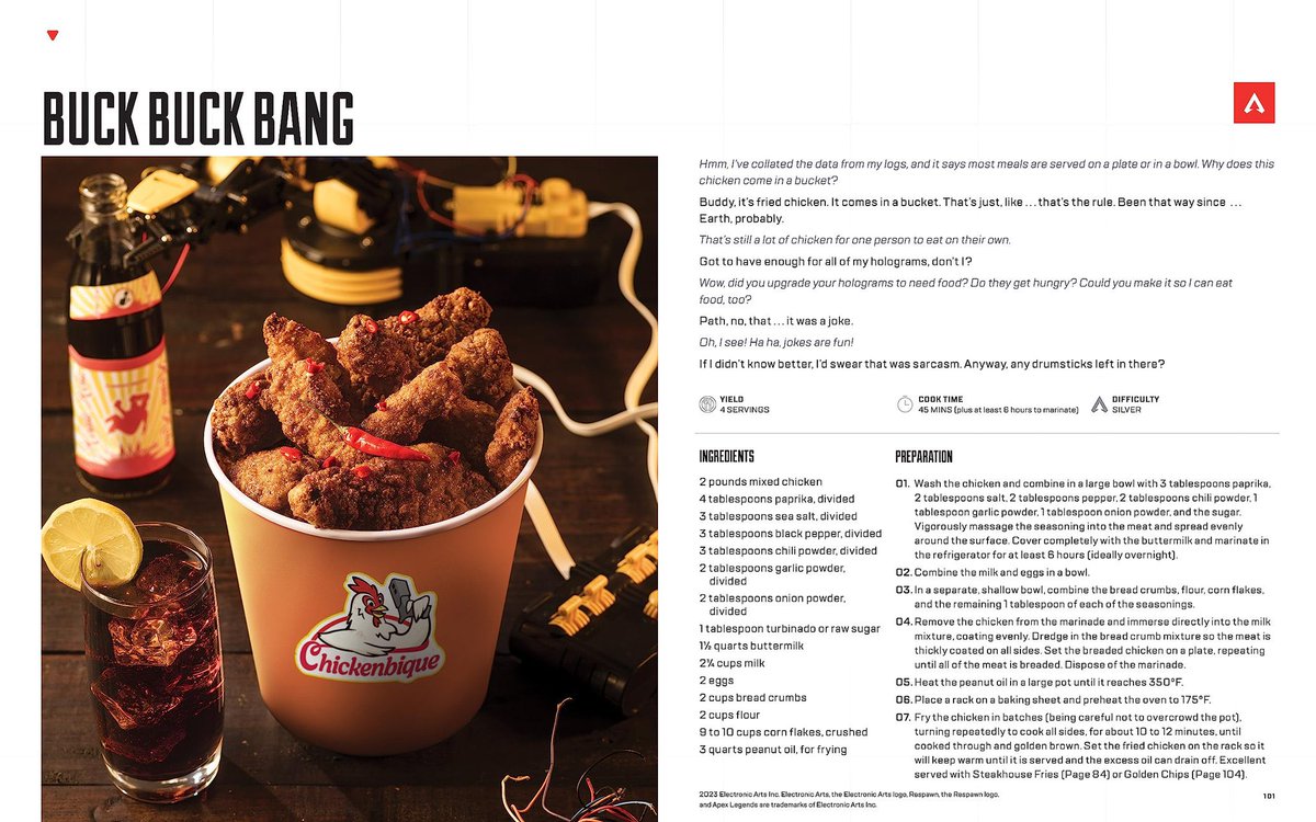 Apex legends has a new cookbook releasing and this looks kinda fire