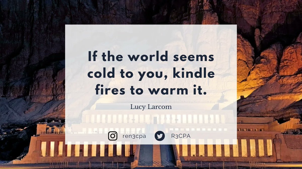 If the world seems cold to you, kindle fires to warm it.
-Lucy Larcom
#GetMotivated #Motivational #MotivationalQuotes #Motivation