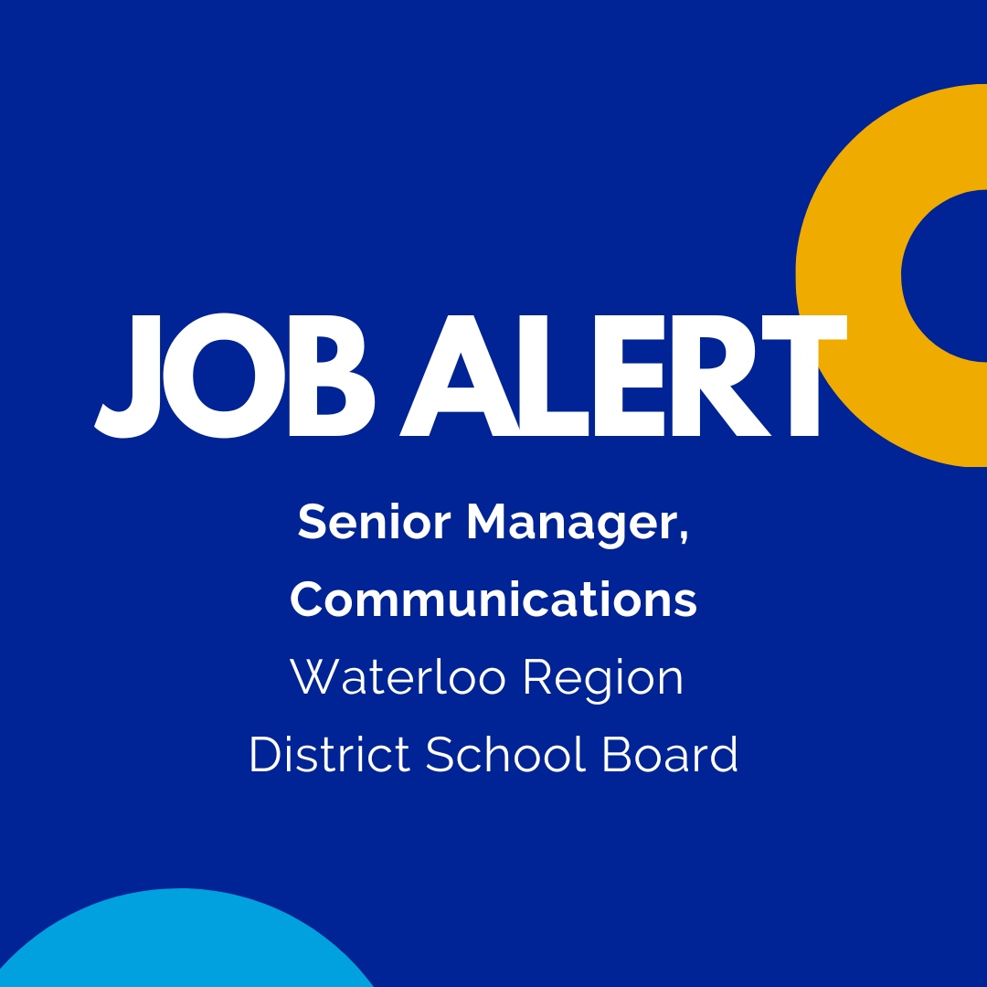 The Waterloo Region District School Board is looking for a Senior Manager, Communications.
Apply here: iabcwaterloo.com/careers-1/2023…

#IABC #iabcwaterloo <a href="/wrdsb/">Waterloo Region DSB</a>