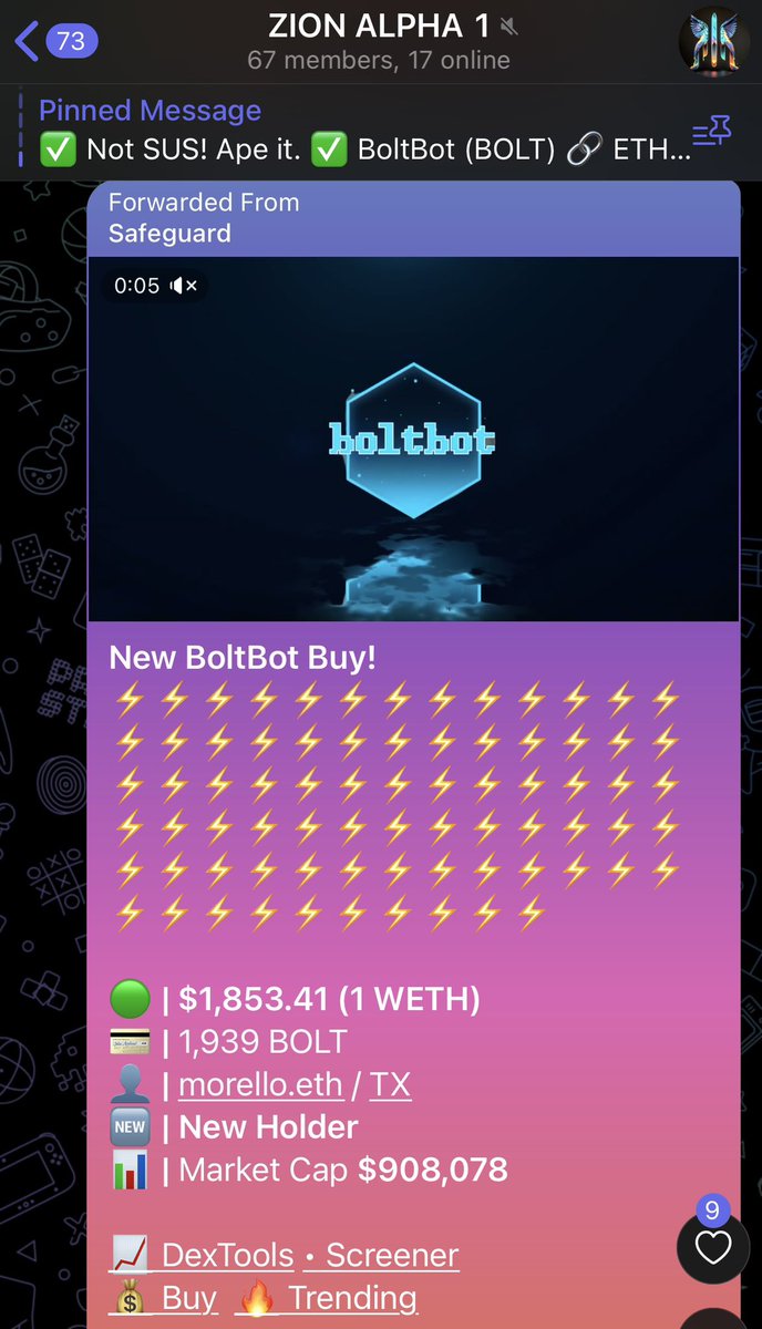 Another great call on $BOLT ⚡️

Called at 37K MC with an ATH over 900K MC 🎢 | 25X+ 💎💎