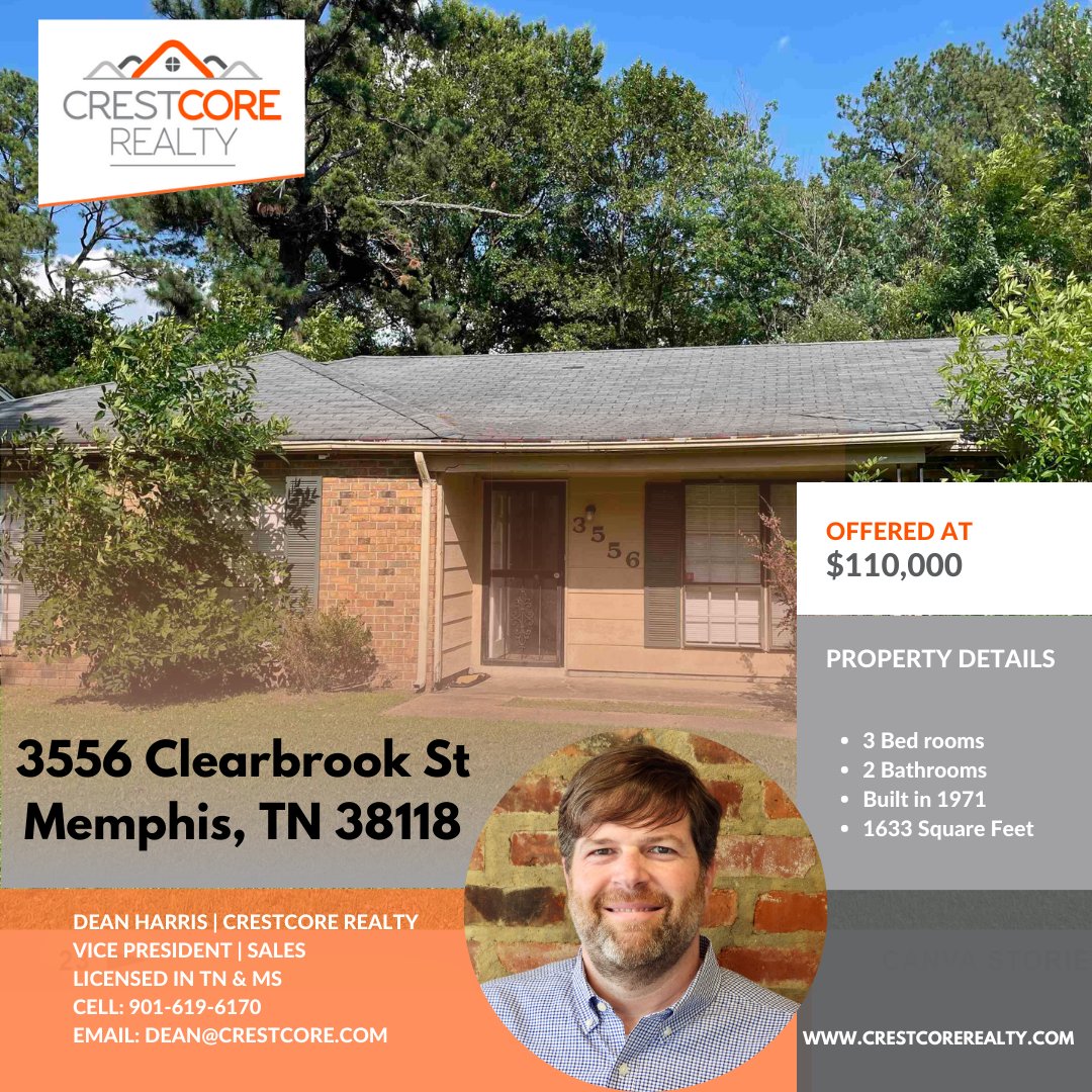 INVESTOR SPECIAL!! What a great addition to your rental portfolio this will be. 

#realestate #realestateinvestment #Justlisted #entrepreneur #sold #broker #mortgage #homesforsale #ilovememphis #memphistennessee #Memphis