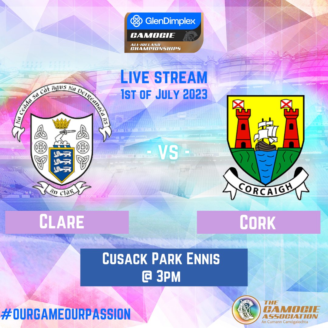 SUPER SATURDAY is just around the corner🌟⚡️ This weekend we're set to stream three back-to-back Glen Dimplex All-Ireland Camogie Championship matches!!! 🏆 Streaming links to follow..... @Dimplex_Ireland #OurGameOurPassion