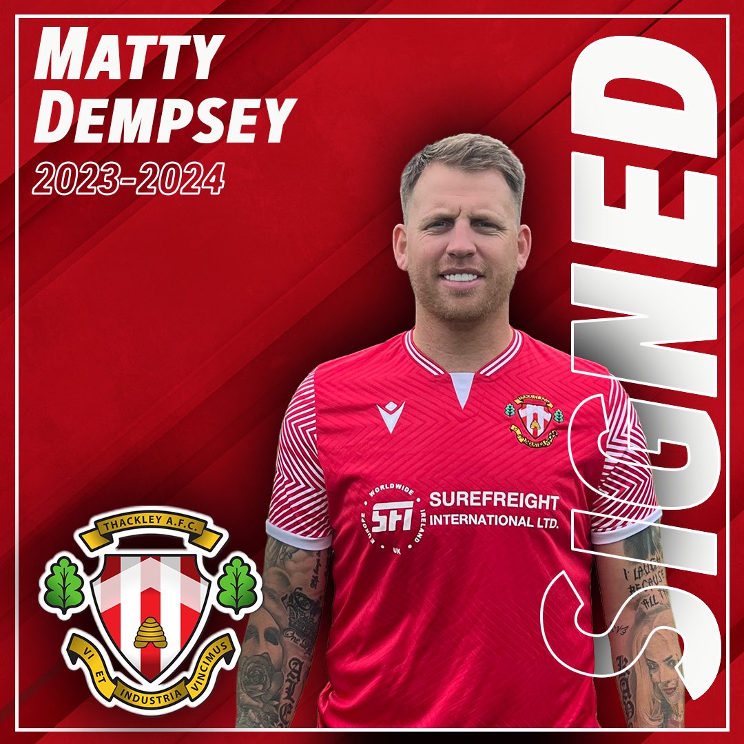 𝗗𝗲𝗺𝗽𝘀 𝗷𝗼𝗶𝗻𝘀 𝘁𝗵𝗲 𝗗𝗲𝗻𝗻𝘆𝗯𝗼𝘆𝘀 💫 ✍️

We are delighted to confirm that Matty Dempsey has signed for #ThackleyAFC for the upcoming season. 

Full information can be found at the Club website ⬇️

🔗 | pitchero.com/clubs/thackley…

Welcome, Demps! 👏