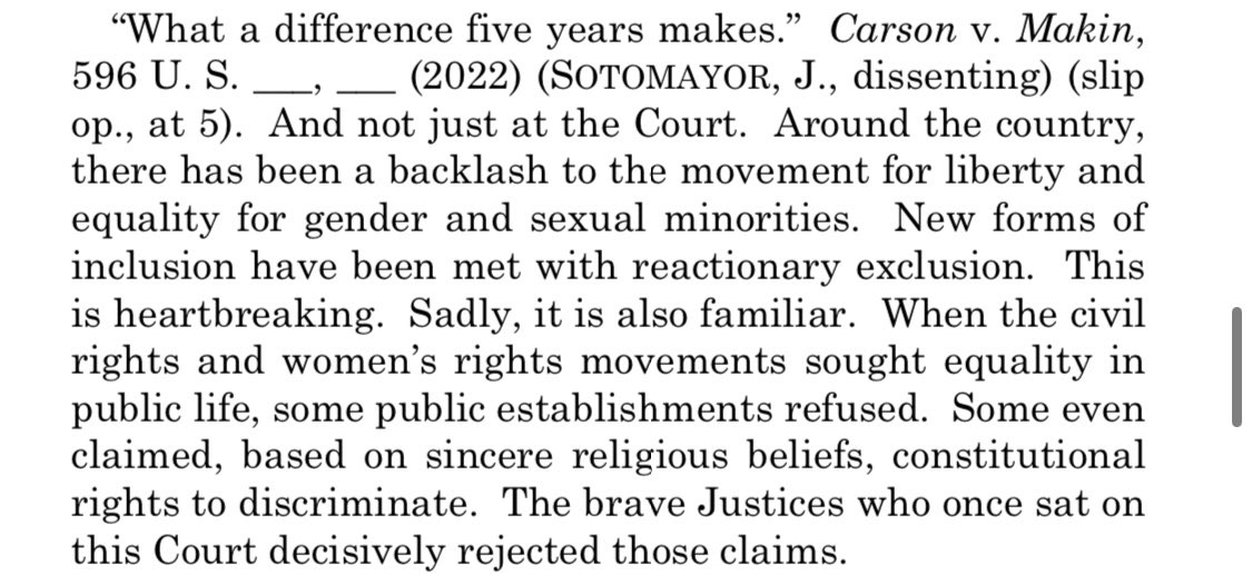 This paragraph from Sotomayor’s dissent in 303 Creative is so chilling.