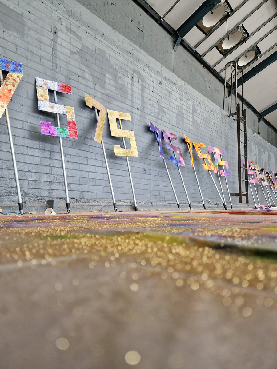 timholtam's tweet photo. What a way to mark the end of Pride month! 🏳️‍🌈 We decided to go wild and paint our parade banners ready for Manchester Pride Weekend, the results are awesome! @SodexoUK_IRE @MFTnhs @HospitalSodexo #PRIDE #NHS75 https://t.co/jBJKPN1bsN
