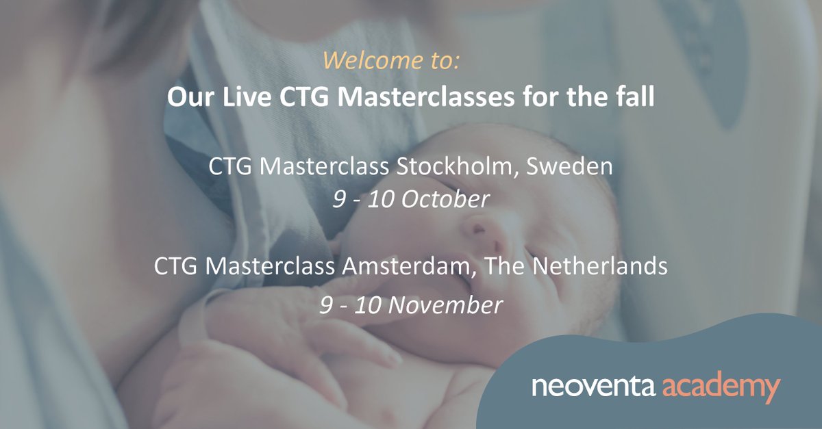 NeoventaMedical's tweet photo. Here are our live CTG Masterclasses for the fall 🍂🍁
Click here for more information, registration, and other upcoming dates: https://t.co/QsQt54ZDQK
#fetalmonitoring #neoventa #midwifery #obstetrics #physiologicalCTGinterpretation #CTGinterpretation #CTGmasterclass https://t.co/SoglIgb5dk