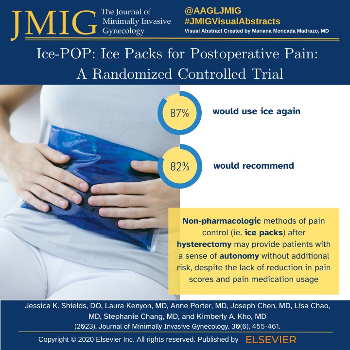 AAGLJMIG's tweet photo. Check out this randomized controlled trial supporting the safety of ice packs applied to the abdomen following #laparoscopic #hysterectomy 👀 https://t.co/C0NqdweJWq