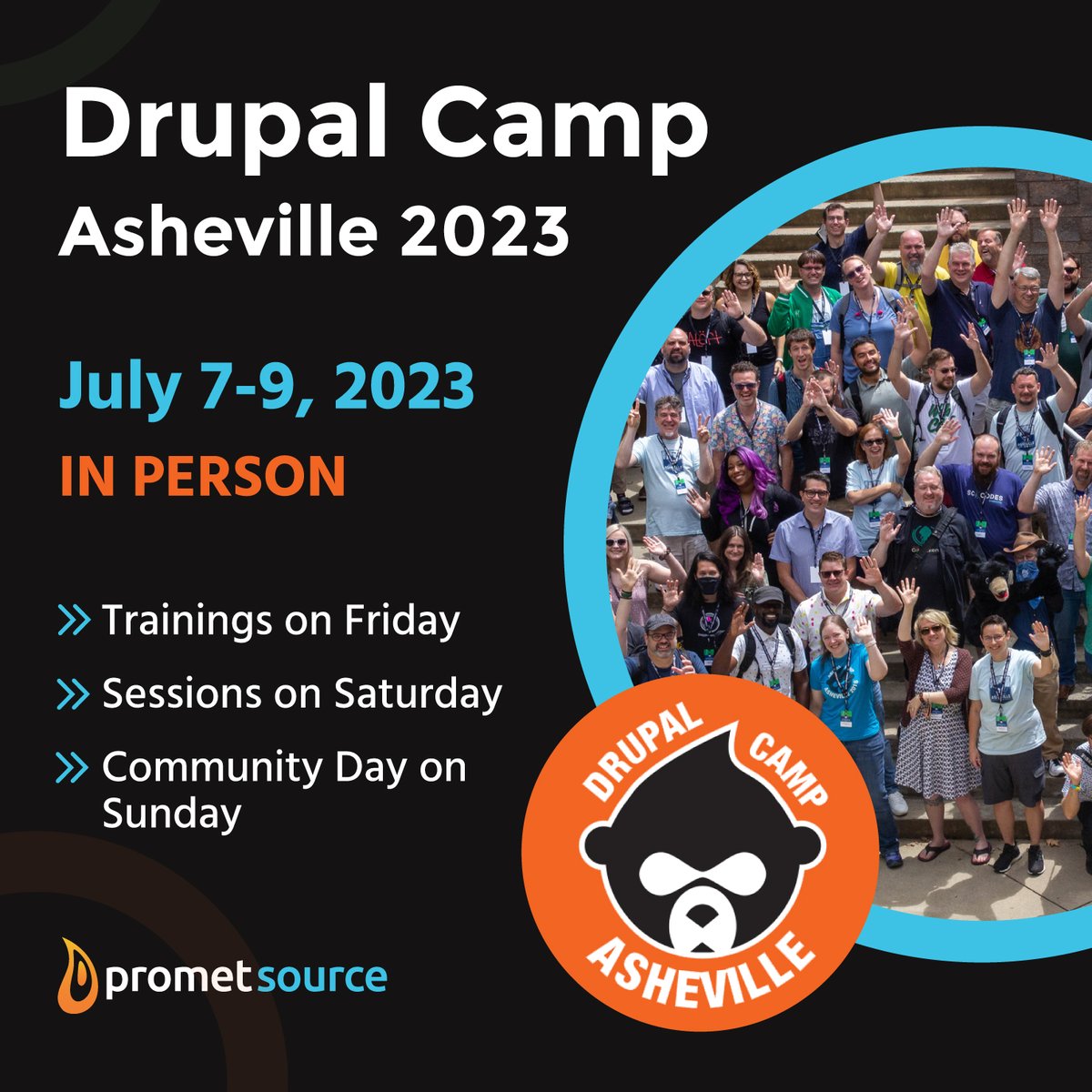 prometsource's tweet image. Mark your calendars for Drupal Camp Asheville!
Promet is thrilled to once again be sponsoring this event so make sure to mark your calendars to not miss it.
hubs.li/Q01Pk77s0
#drupal #drupaldeveloper #drupaldevelopment #drupalcamp #DrupalAsheville