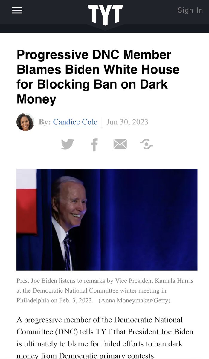 NEW: A progressive DNC member blames <a href="/POTUS/">President Donald J. Trump</a> for failed attempts to ban dark money from Democratic primaries…