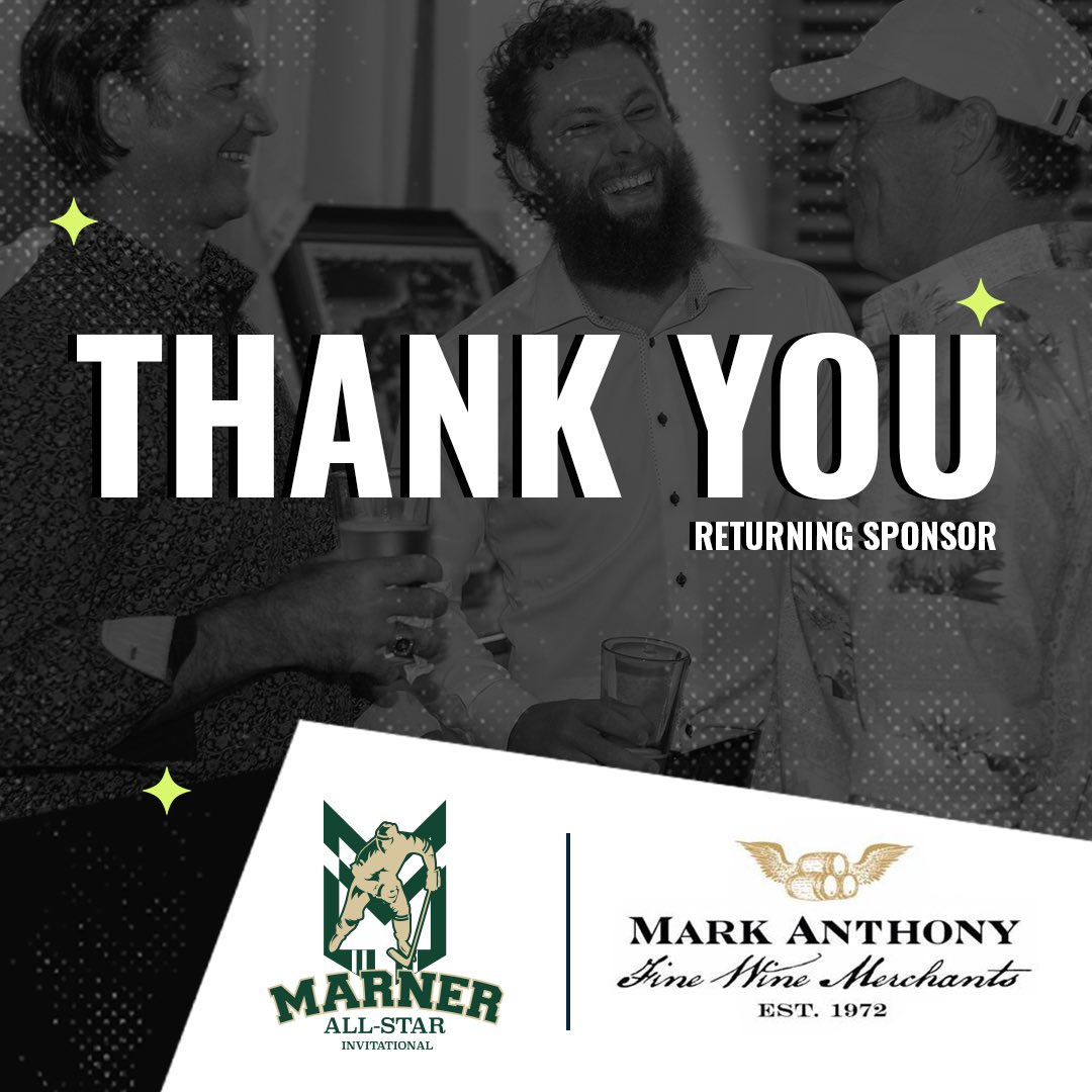 MarnerAssist's tweet photo. We’re taking a moment to recognize our incredible returning sponsors at @MarkAnthonyWine! You make events like the Marner All-Star Invitational happen – way to #MakeAnAssist!

An unforgettable weekend awaits! Go to our bio and get your tickets now! @itfactorbiz https://t.co/5SzPp8o4l8