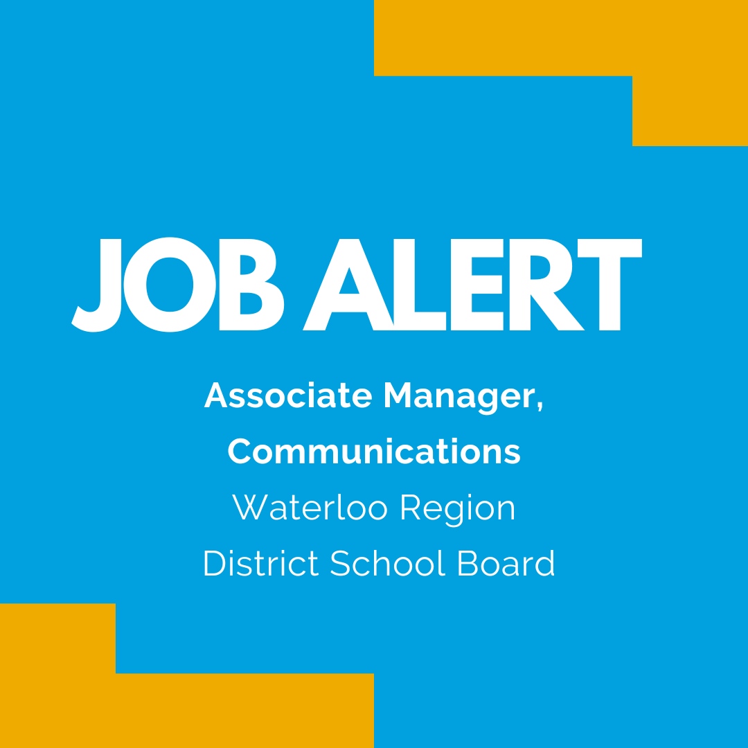 JOB ALERT: The Waterloo Region District School Board is looking for an Associate Manager, Communications.
Apply here: iabcwaterloo.com/careers-1/2023…

#IABC #iabcwaterloo <a href="/wrdsb/">Waterloo Region DSB</a>