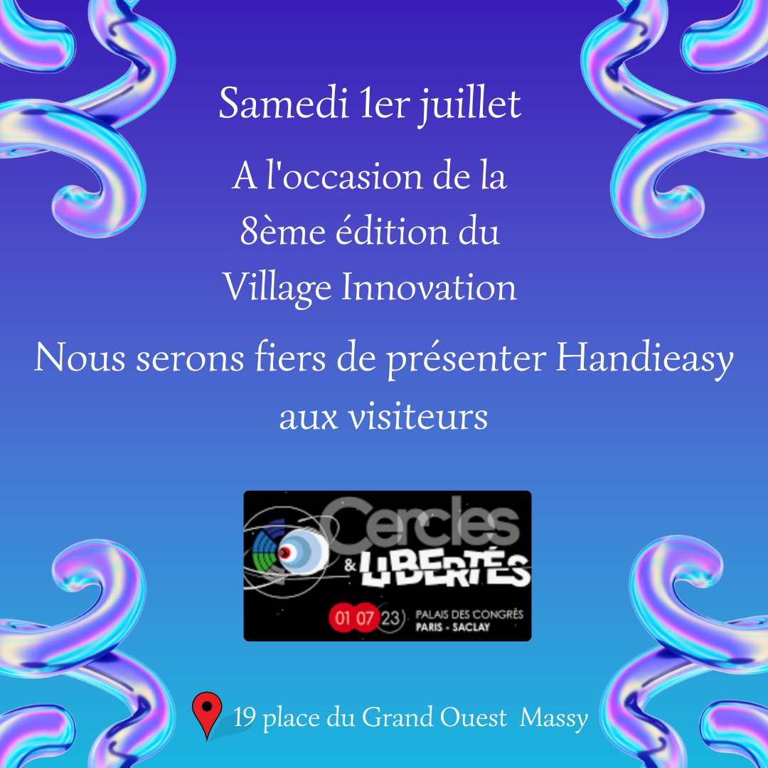 C'est avec un immense plaisir que nous répondrons présent au Village Innovation au Palais des Congrès Paris Saclay à Massy demain à partir de 11h 

Nous répondrons à vos questions et avons hâte de vous rencontrer 😃 
Pour plus d'informations: tedxsaclay.com