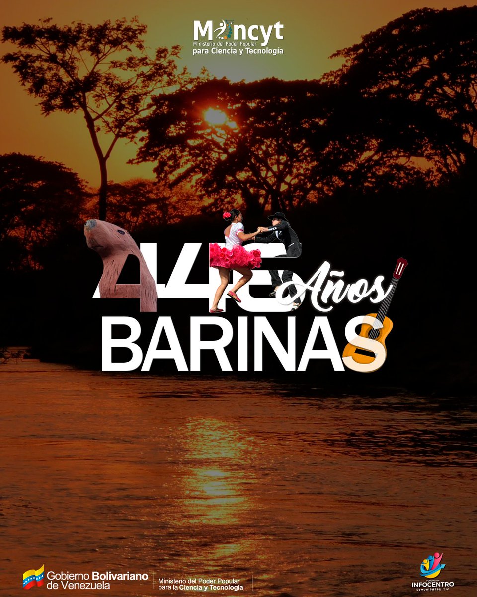 Hoy #30Jun se cumplen 446 años de nuestra tierra amada Barinas.  La ciudad primigenia fue Fundada con el nombre de Altamira de Cáceres en 1577.

 ¡Linda #Barinas , Tierra Llanera, Caminos de Palma y Sol !

#ForoDeSãoPauloEsIntegración