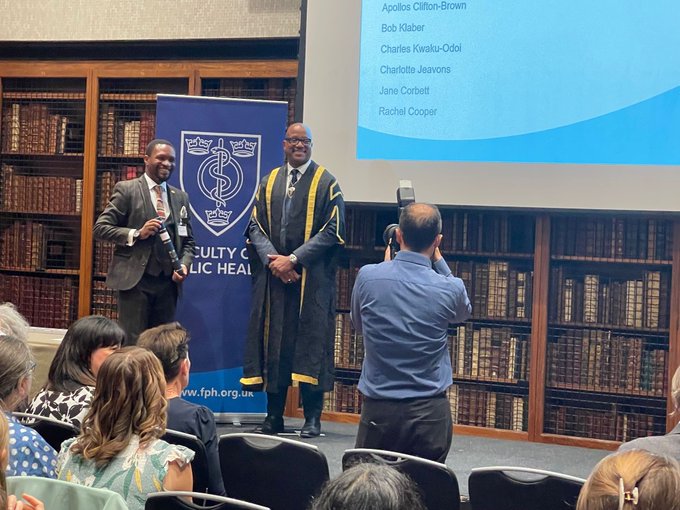 cahn_uk's tweet photo. We are delighted to congratulate our CEO @charleskod has been awarded with a remarkable honor!

On 27/06/23, Charles Kwaku-Odoi was officially recognised as an honorary member of the esteemed Faculty of Public Health.
@FayeBruce17 @wheppolette @MayorofGM @deanroggovender https://t.co/lOkxrT5p56