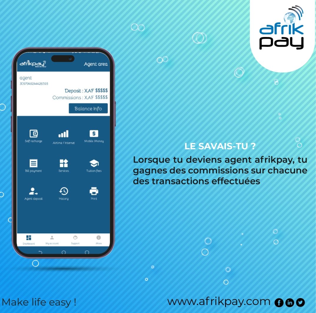 afrikpay's tweet photo. Rejoins dès maintenant le réseau AFRIKPAY et fais-toi de l'argent avant la rentrée !

#afrikpay #money #Finance #Cameroun #BusinessNews  #BacktoSchool2023 #mobiletransfer #WalletConnect https://t.co/GtgSi3D6Zs