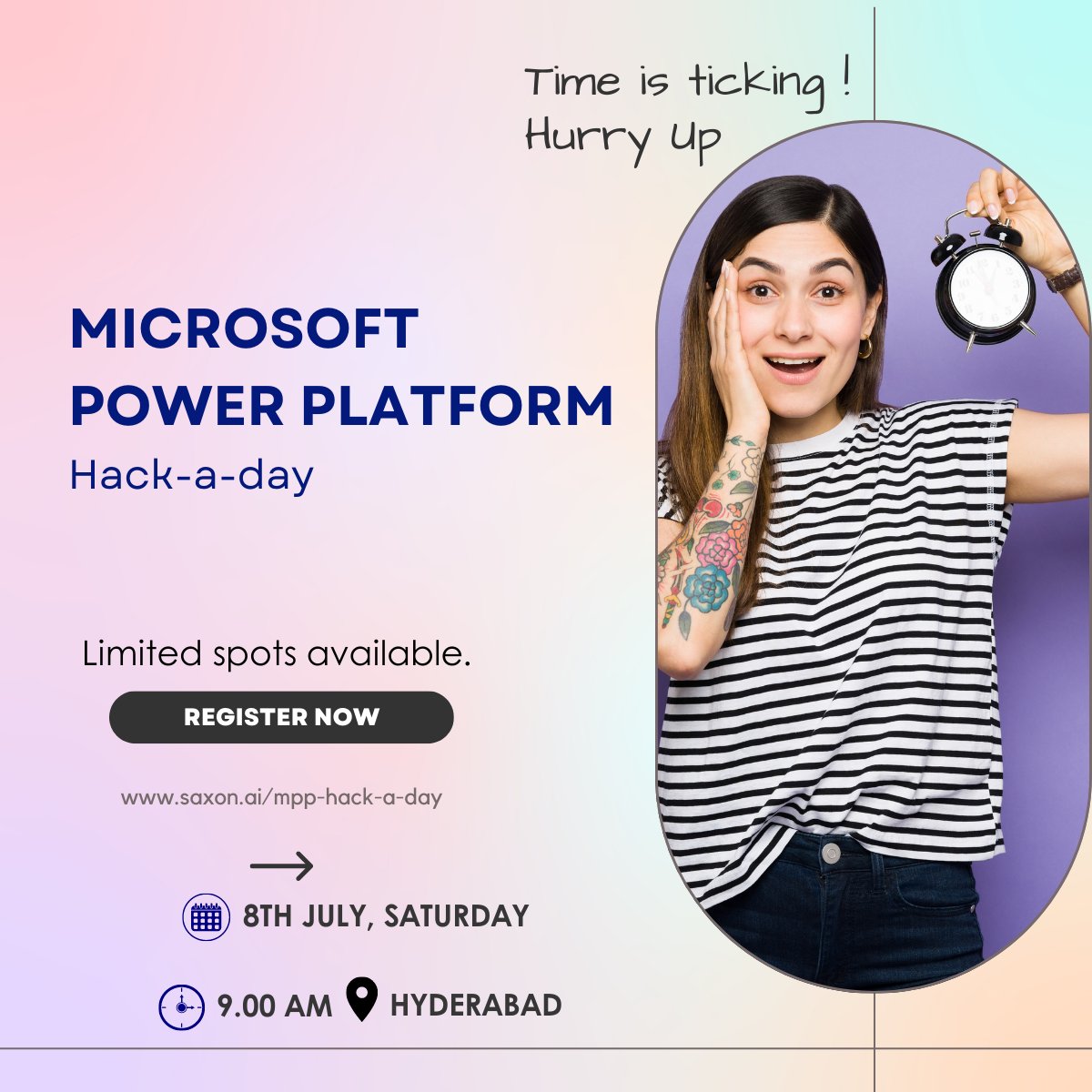 saxon_ai's tweet image. Time is ticking!

Seats are filling fast.

Don&apos;t miss this opportunity!

Register Now, before it&apos;s too late!

Date: 8th July, Saturday, Time: 9.00 AM

Location: Hyderabad

saxon.ai/mpp-hack-a-day/

#hackathon #codinghackathon #hackathons #hackathon2023 #hackathonexperience
