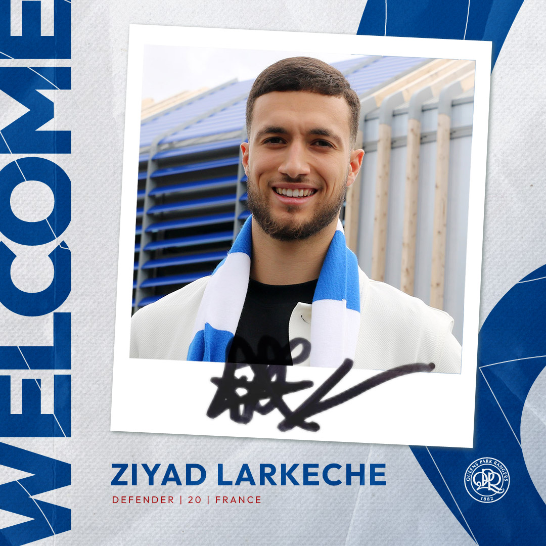 QPR's tweet photo. 🇫🇷 𝗕𝗢𝗡𝗝𝗢𝗨𝗥 𝗭𝗜𝗬𝗔𝗗 🇫🇷

Welcome our second summer signing, French left-back @ZiyadLarkeche! ✌️

#QPR | #EFL