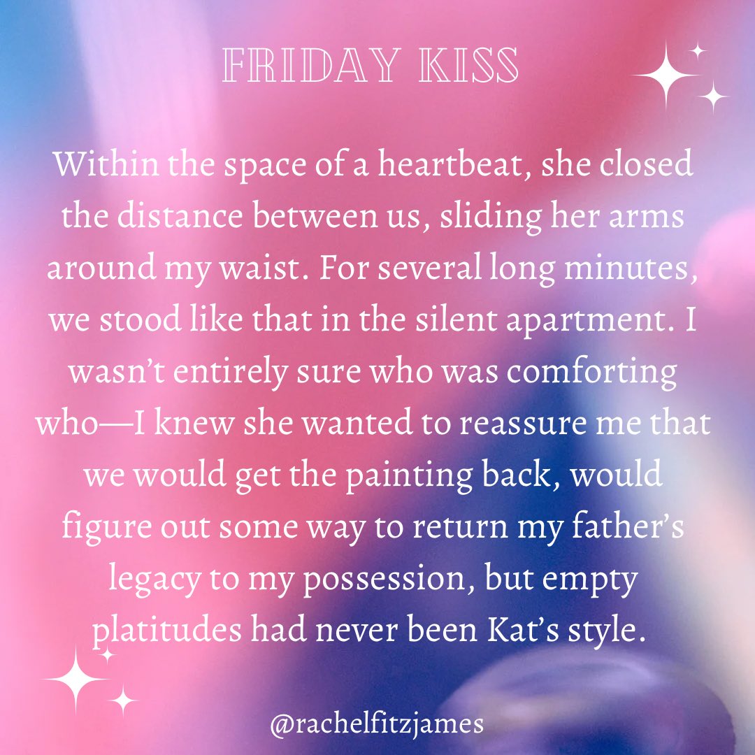 I’ve been mostly avoiding Twitter but also Friday Kiss is my favorite thing so… #fridaykiss #amwritingromance #romanceauthor