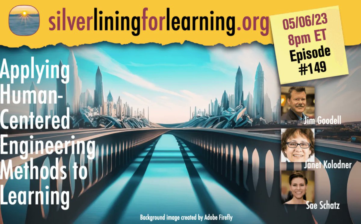 ieeeicicle's tweet image. Listen to &quot;Applying #HumanCentered #LearningEngineering Methods&quot; on #silverliningforlearning w/ @SaeSchatz @jgoodell2 @JanetKolodner moderated by @chrs_dede @YongZhaoEd @travelinedman. Learn more about application of #HCD @ #ICICLE conference buff.ly/443EajU