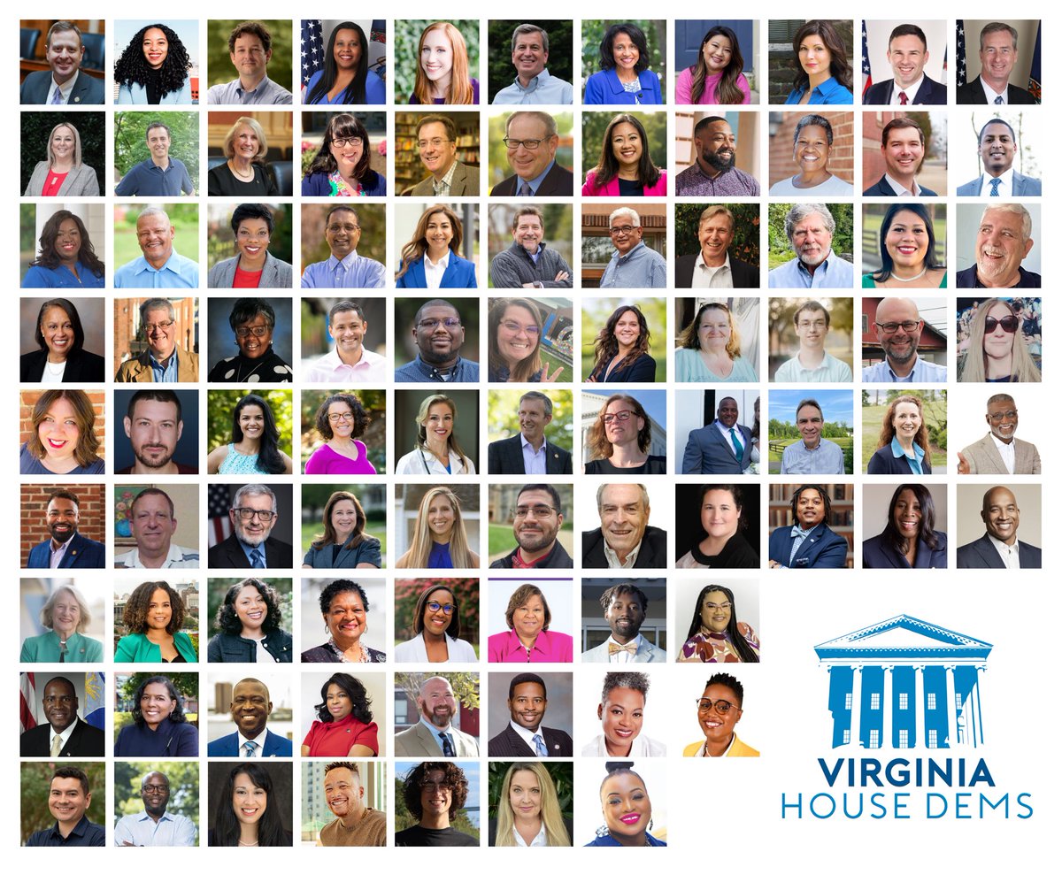 VAHouseDems's tweet photo. We’re so excited to introduce our 2023 Democratic slate! 

These 89 candidates reflect the diversity and culture of Virginia. They are accomplished professionals and trusted leaders in their communities.

RT if you’re fired up to elect these great Democrats this November! https://t.co/SWbNO753SG