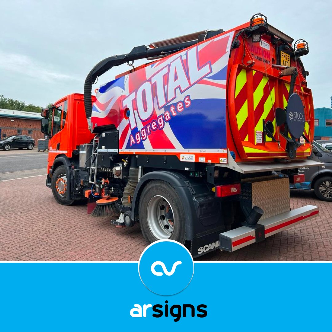 ArSigns's tweet image. We normally save  #finesignfriday for awesome signage that we've seen throughout the week - but today is all about our work.

We're told this beast for @TotalAggregates is off to @SilverstoneUK for the #britishgrandprix - we reckon it's got a chance of at least a podium place!