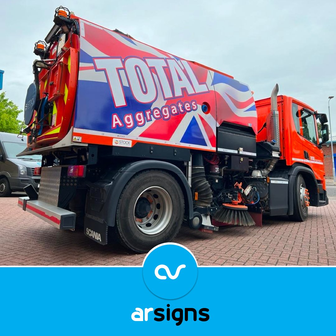 ArSigns's tweet image. We normally save  #finesignfriday for awesome signage that we've seen throughout the week - but today is all about our work.

We're told this beast for @TotalAggregates is off to @SilverstoneUK for the #britishgrandprix - we reckon it's got a chance of at least a podium place!