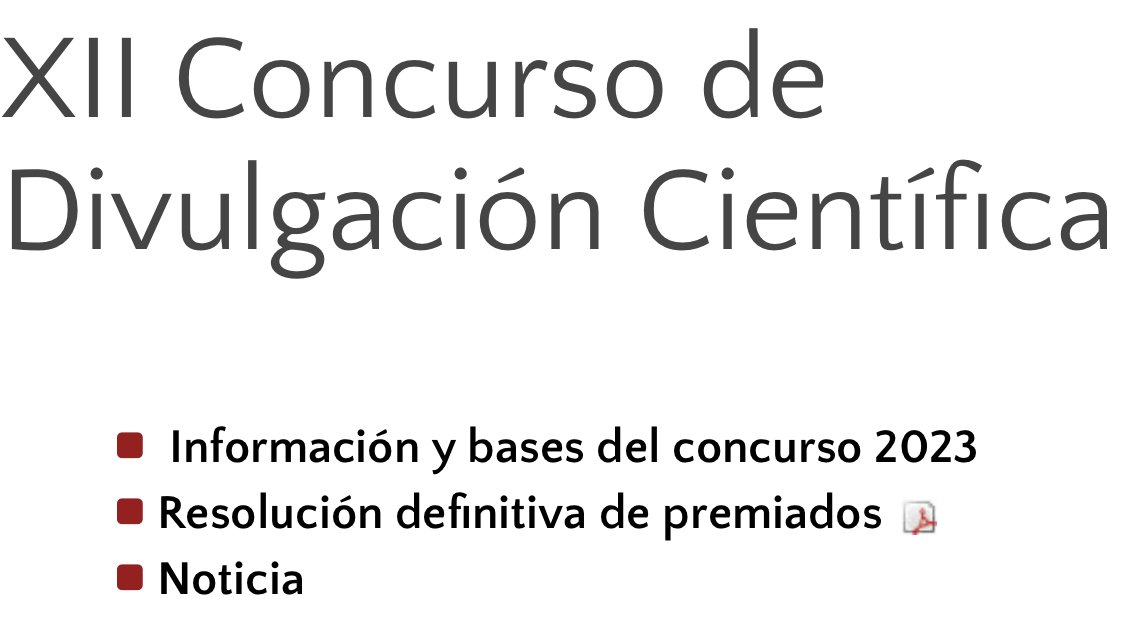 BBM_UCM's tweet image. Personal de nuestro Dpto ha ganado los siguientes premios en el XII Concurso de divulgación científica de la UCM ¡¡¡¡Enhorabuena!!!
Premios: ARTICULO DE DIVULGACIÓN; 2º premio Lucía García y María Fernández  (Medicina). Primer accésit Beatriz Jiménez (Farmacia).