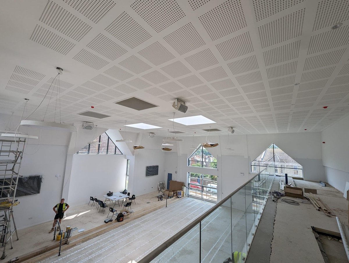 Wallsandceiling's tweet photo. This has taken a long time to get over the line but at last we have completed the incredibly detailed and highly specified church hall . A massive shout-out to the team .. this isn't house bashing this is art 👌 https://t.co/LvYXOd9Fj5