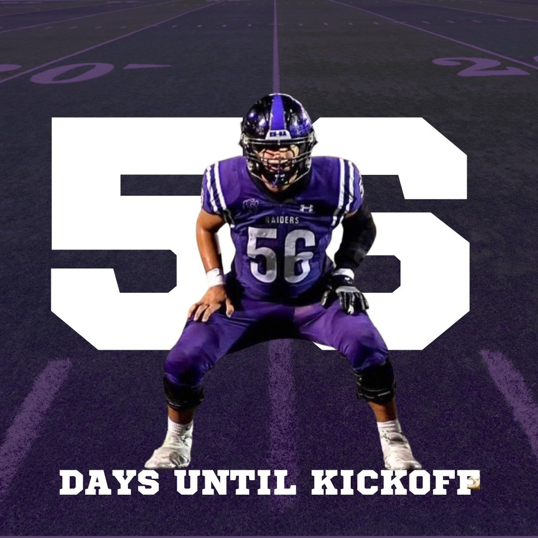 The countdown keeps rolling…we are less than 2 months away from our season opener against Cedar Park!  #weareCR #cedarridgefootball  #raiderfootball