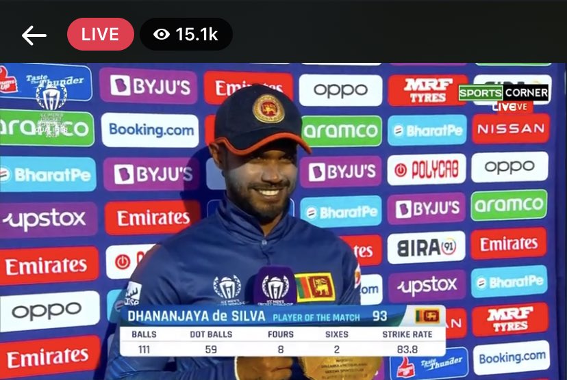 Player of the match @dds75official 🥹🖤

#SLvNET
#ICCWorldCupQualifiers