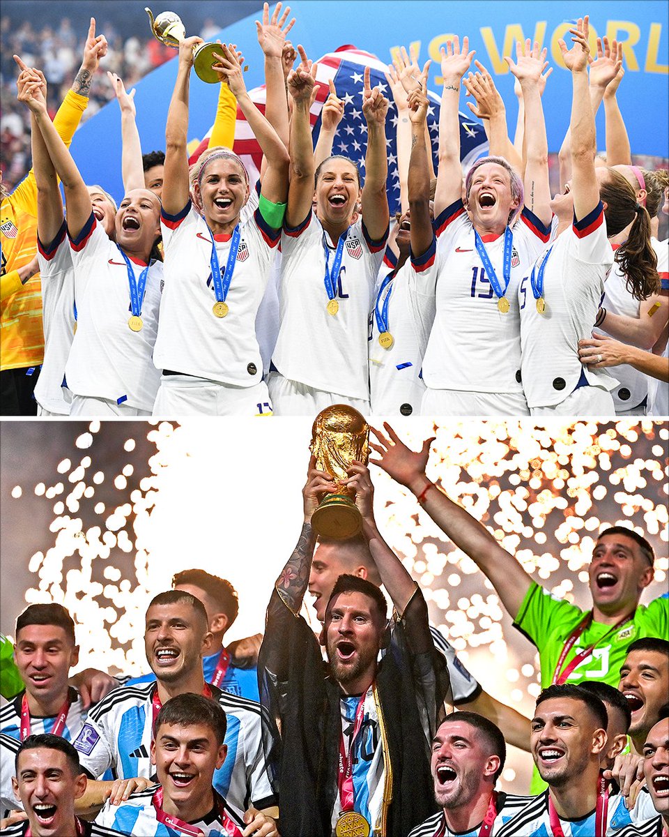 EA Sports has predicted USA to win the 2023 FIFA Women's World Cup 🇺🇸🏆

🇦🇷🏆 Argentina 2022
🇫🇷🏆 France 2018
🇩🇪🏆 Germany 2014
🇪🇸🏆 Spain 2010

Their simulated tournament has correctly predicted the winners of the previous 4 men's World Cups ✅👀