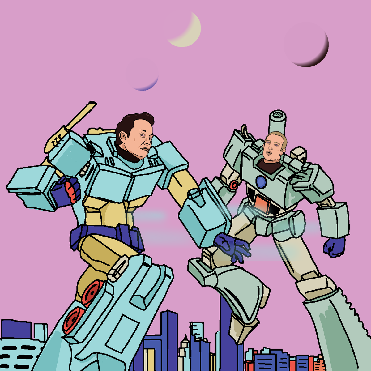 🤖"The Final War"🤖
#NFT #NFTCommunity #NFTs #nftart
#ElonVSzuck #ElonVsMark #Elonmuskvsmarkzuckerberg
#elon_musk #Zuckerberg #