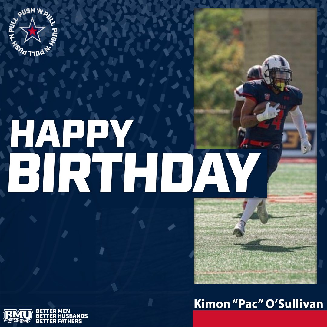 RMU_Football's tweet image. Happy Birthday 🎂 

@paccboy 

🔴 ⚪ 🔵 🏈 

#RMUFB | #RMUCulture | #PushNPull