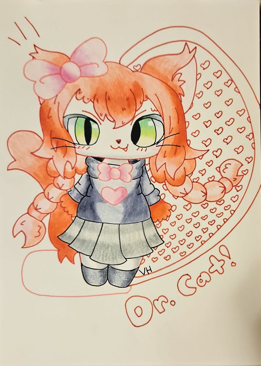 Dracodenblaze's tweet photo. Cute Dr Cat wip 2:
Almost done! Need to make her look prettier and clean up, also color background
#catbusters https://t.co/A0sej6wNgE