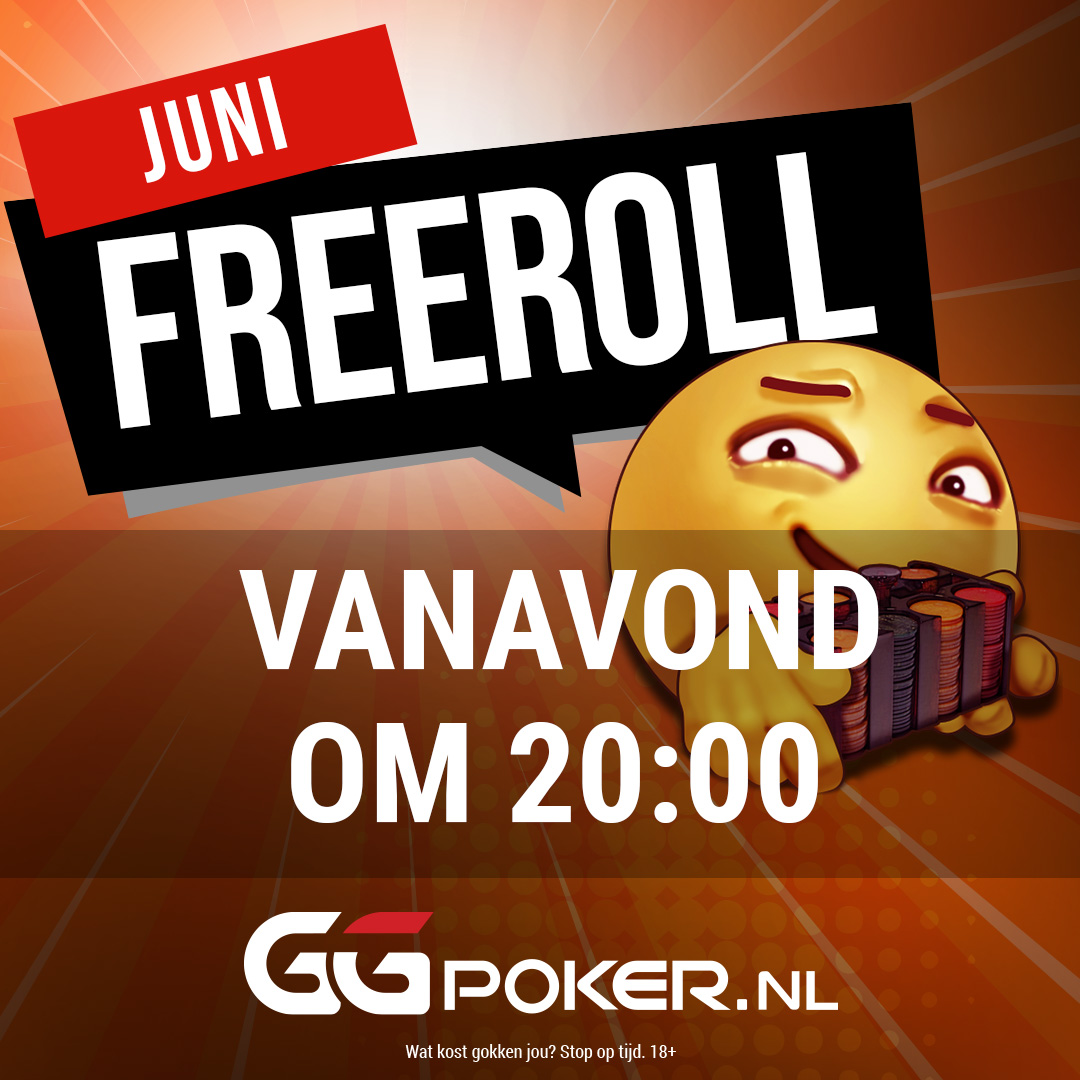 [GGPoker Nederland Social Freeroll]

Heb jij je al ingeschreven voor de Freeroll van vanavond? 

De Freeroll is in de GGPoker Client te vinden.

1️⃣ Zoek naar GGPoker Nederland
2️⃣ Wachtwoord is 'ggpokergg'
3️⃣ En veel succes!

Wat kost gokken jou? Stop op tijd. 18+

ps. deze