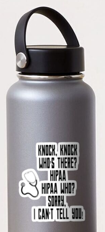 FrankieCatPhoto's tweet image. redbubble.com/i/sticker/HIPA…

HIPAA Humor Sticker

#HIPAA #HIPAAHumor #FunnySticker #ForNurses #ForDoctors #FrankieCat #MedicalHumor