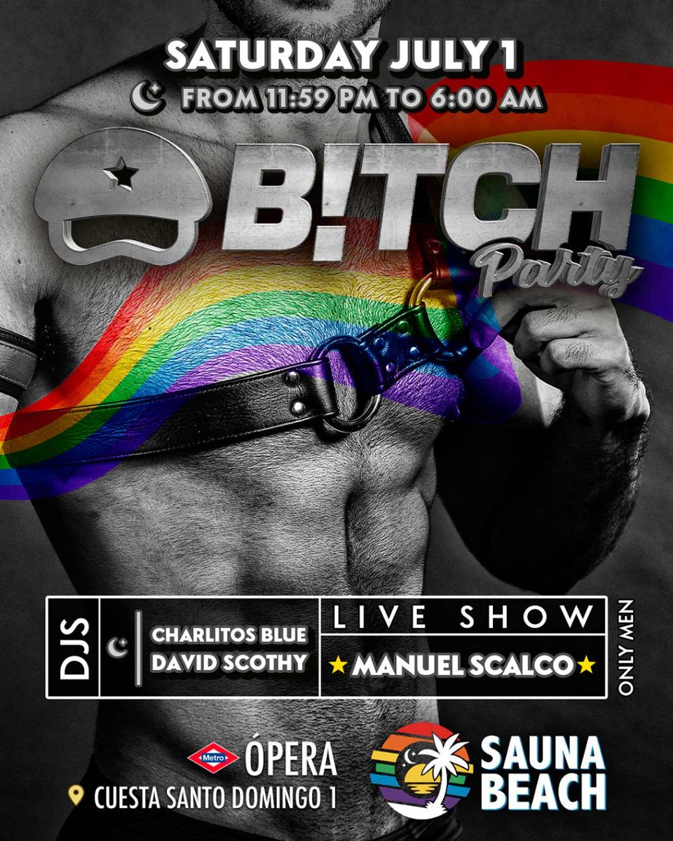 Mundo_Placer's tweet photo. ๐ ๐
!๐
ฃ๐
๐
๐
๐
๐
ก๐
ฃ๐
จ ๐
Sรกbado de 23:59 a 06:00 h, seguimos con B!TCH PARTY una fiesta que no te puedes perder, como DJs estarรกn pinchando #CHARLITOSBLUE y #DAVIDSCOTHY y en el LIVE SHOW XXX estarรก el actor XXX #MANUELSCALCO https://t.co/u68ZrCFCmx
