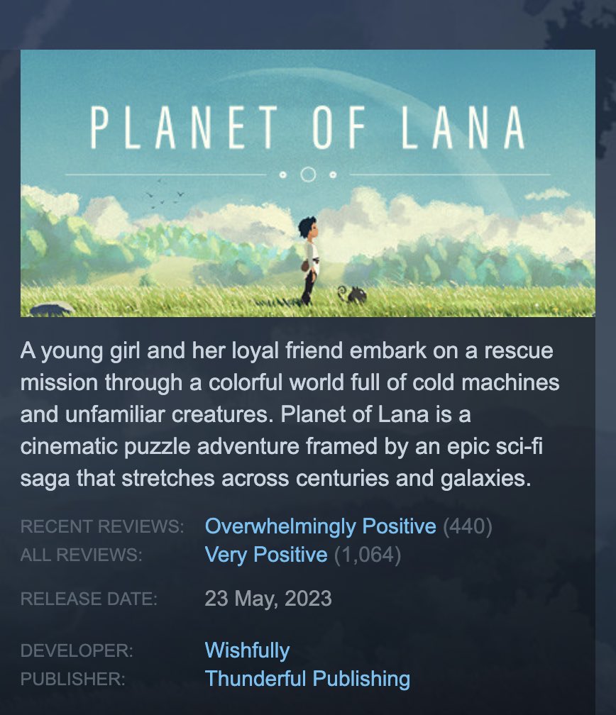 PlanetofLana's tweet image. Overwhelmingly Positive...🥹

Thank you everyone who have played and for all the support! We are so humbled and grateful for all the positive feedback ❤️